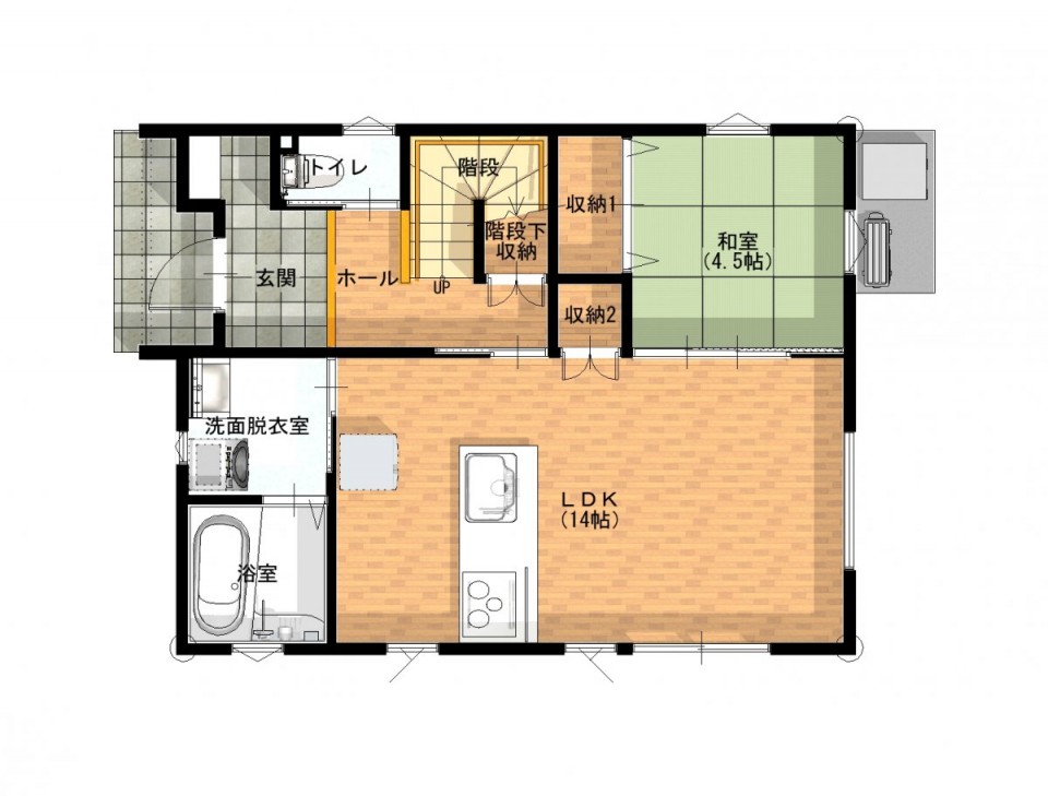 間取り図 4LDK 1階